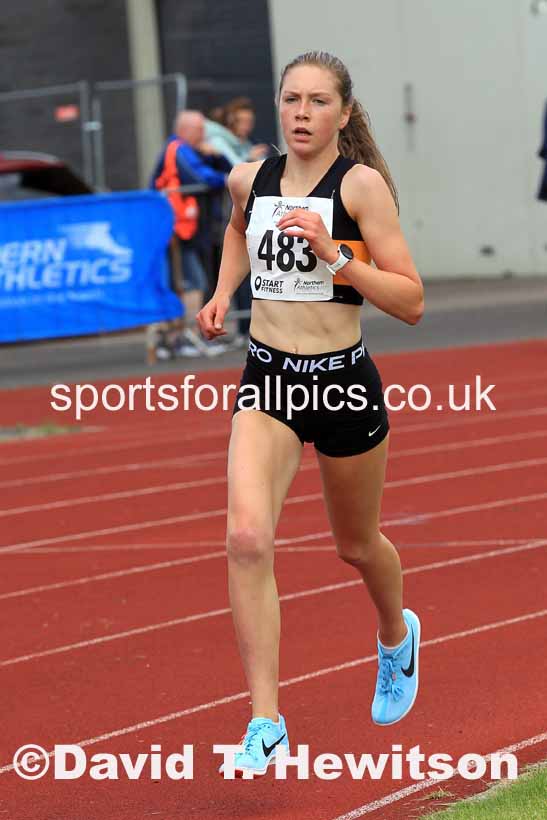 Womens under-17s 3000 metres, 2023 Northern Under-13s, Under-15s and Under-17s, Middlesbrough.  Photo: David T. Hewitson/Sports for All Pics